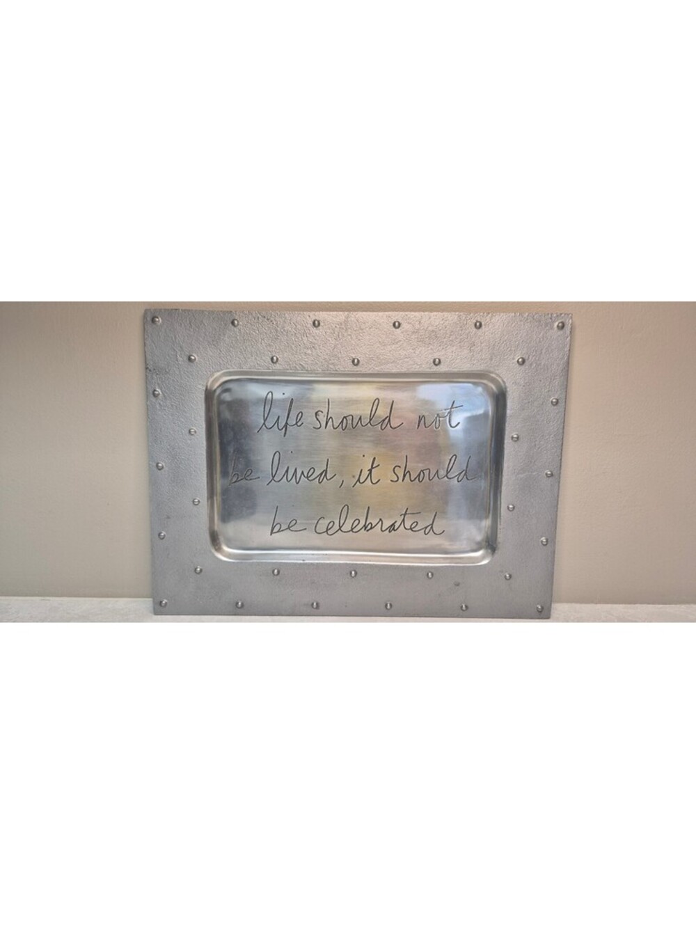 Sandra Magsamen Department 56 Life Should Be Celebrated Metal Platter 16"